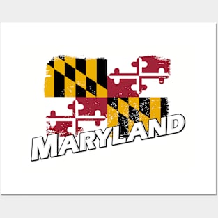 Maryland flag Posters and Art